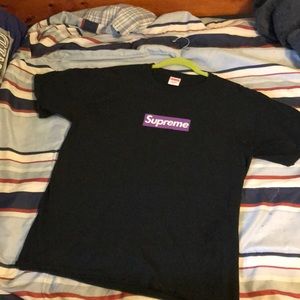 Supreme purple box logo size L